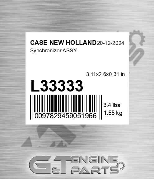 L33333 CASE NEW HOLLAND Synchronizer Assy.