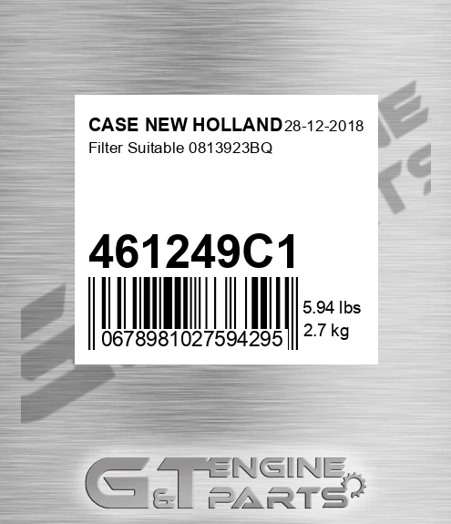 461249C1 Filter Suitable 0813923bq