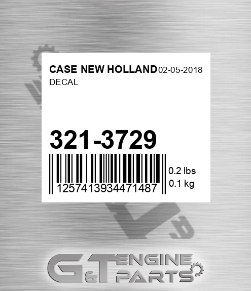 321-3729 Decal for CASE NEW HOLLAND