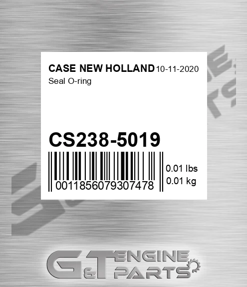 CS238-5019 Seal O-ring for CASE NEW HOLLAND
