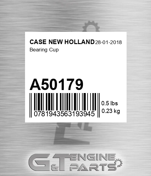 A50179 CASE NEW HOLLAND Bearing Cup