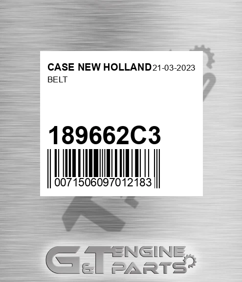 189662C3 Belt for CASE NEW HOLLAND