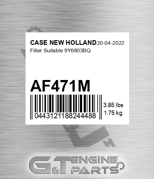 AF471M CASE NEW HOLLAND Filter Suitable 9y6803bq