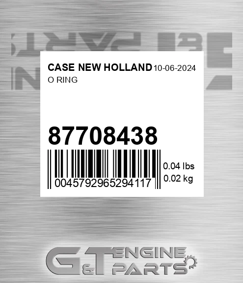 87708438 O Ring