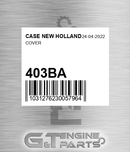 403BA Cover for CASE NEW HOLLAND