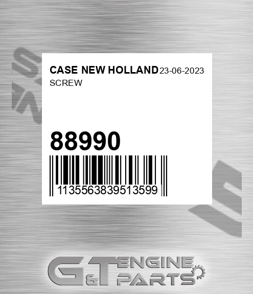 88990 Screw for CASE NEW HOLLAND