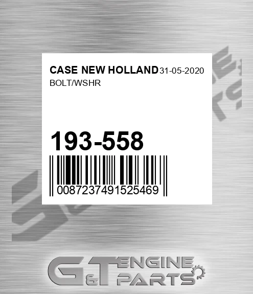 193-558 Bolt/wshr for CASE NEW HOLLAND