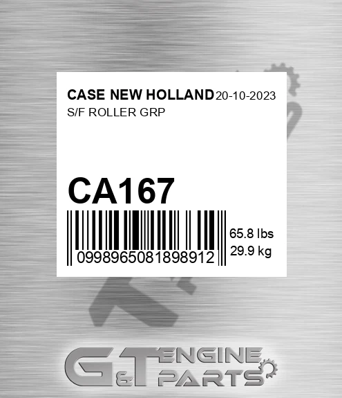 CA167 CASE NEW HOLLAND S/f Roller Grp