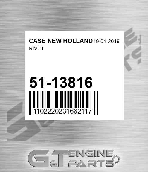 51-13816 Rivet for CASE NEW HOLLAND