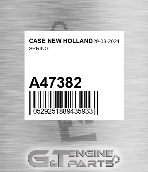 A47382 Spring for CASE NEW HOLLAND