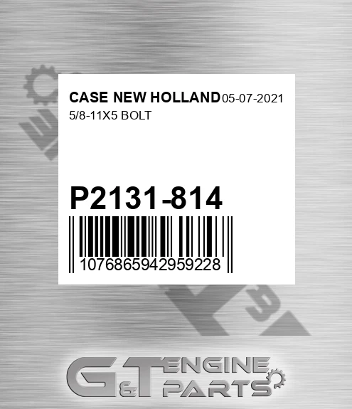 P2131-814 5/8-11x5 Bolt