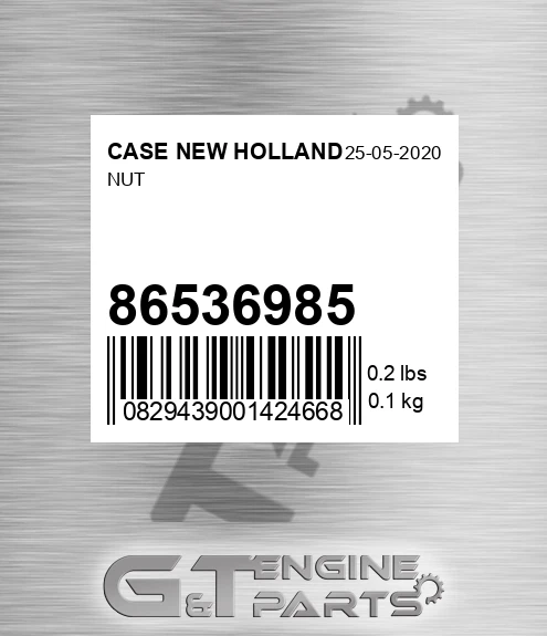86536985 CASE NEW HOLLAND Nut