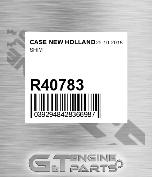 R40783 Shim for CASE NEW HOLLAND