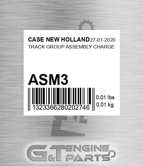 ASM3 CASE NEW HOLLAND Track Group Assembly Charge