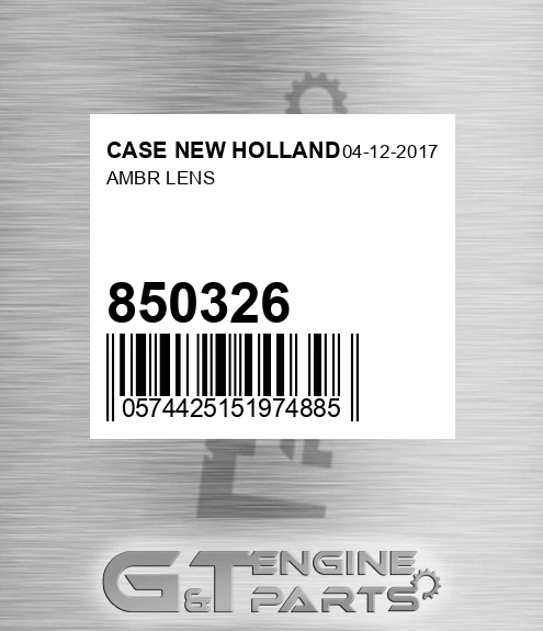 850326 Ambr Lens for CASE NEW HOLLAND