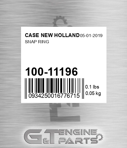 100-11196 CASE NEW HOLLAND Snap Ring