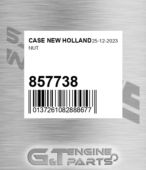 857738 Nut for CASE NEW HOLLAND