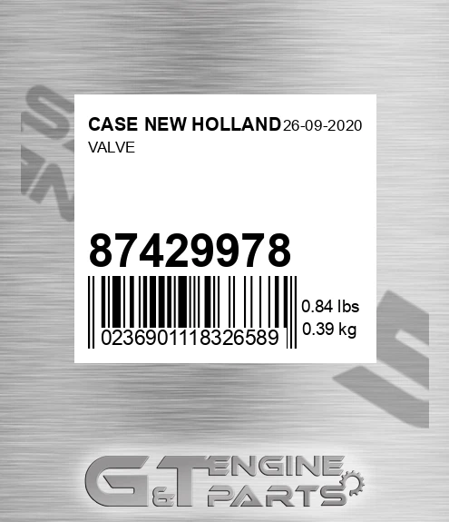 87429978 Valve
