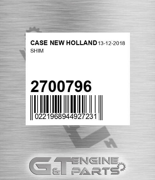 2700796 Shim for CASE NEW HOLLAND