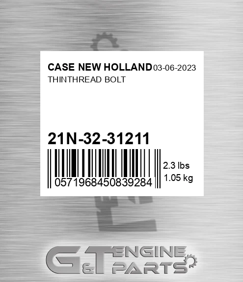 21N-32-31211 Thinthread Bolt