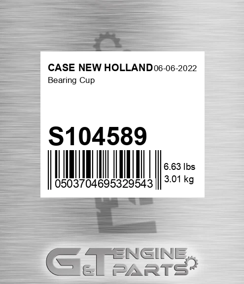 S104589 CASE NEW HOLLAND Bearing Cup