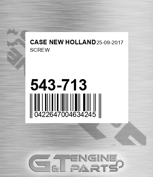 543-713 Screw for CASE NEW HOLLAND