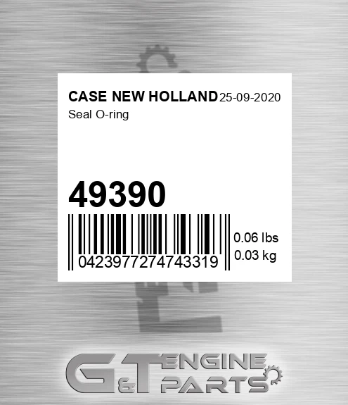 49390 Seal O-ring for CASE NEW HOLLAND