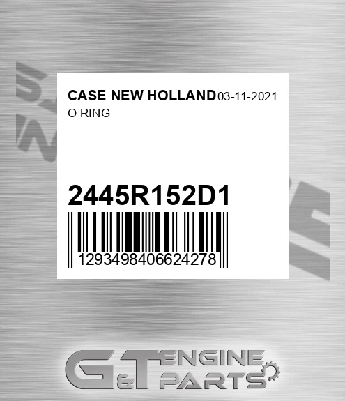2445R152D1 O Ring for CASE NEW HOLLAND