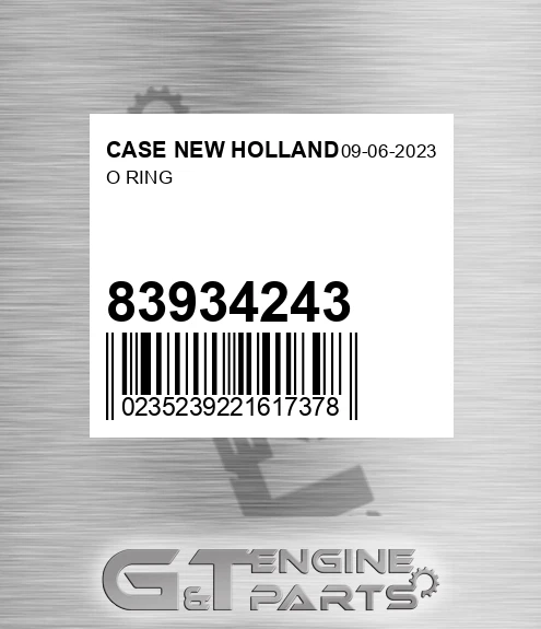 83934243 CASE NEW HOLLAND O Ring