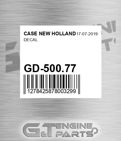 GD-500.77 Decal for CASE NEW HOLLAND