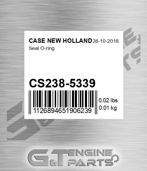 CS238-5339 Seal O-ring for CASE NEW HOLLAND