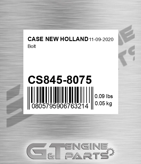 CS845-8075 Bolt