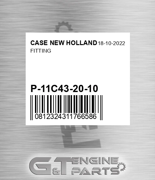P-11C43-20-10 Fitting for CASE NEW HOLLAND