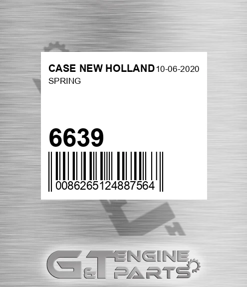 6639 Spring for CASE NEW HOLLAND