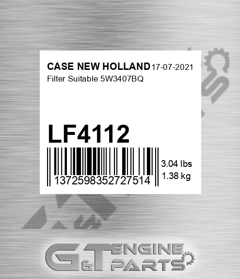 LF4112 Filter Suitable 5w3407bq