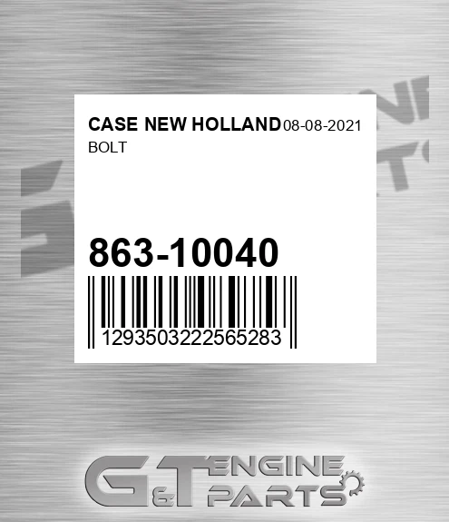863-10040 Bolt for CASE NEW HOLLAND