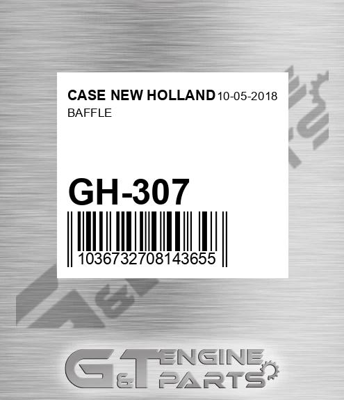 GH-307 Baffle for CASE NEW HOLLAND