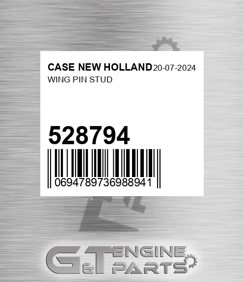 528794 Wing Pin Stud for CASE NEW HOLLAND