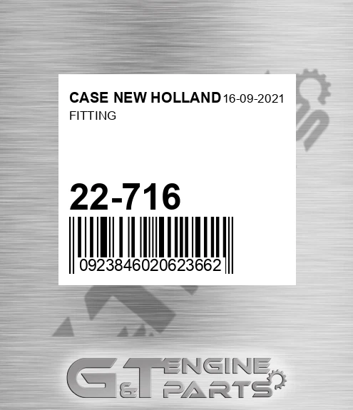 22-716 Fitting for CASE NEW HOLLAND