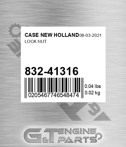 832-41316 Lock Nut