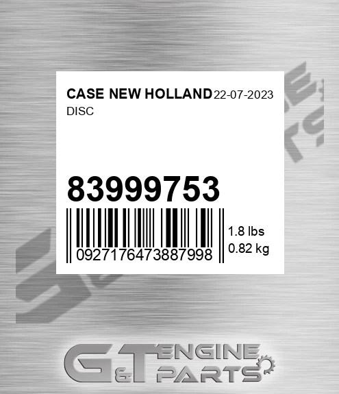 83999753 CASE NEW HOLLAND Disc
