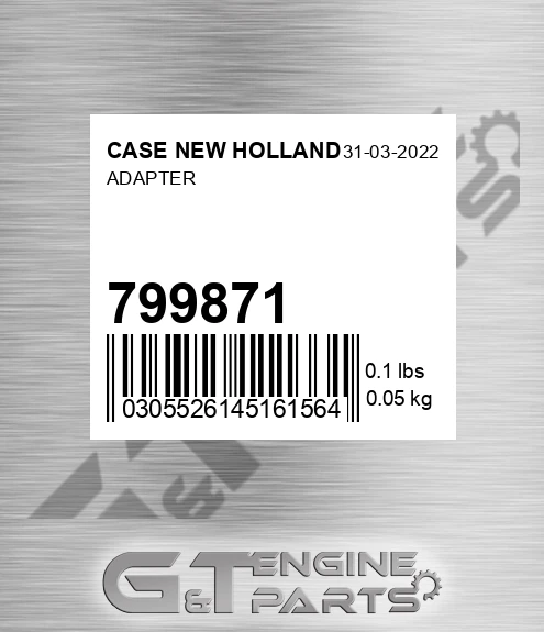 799871 Adapter for CASE NEW HOLLAND