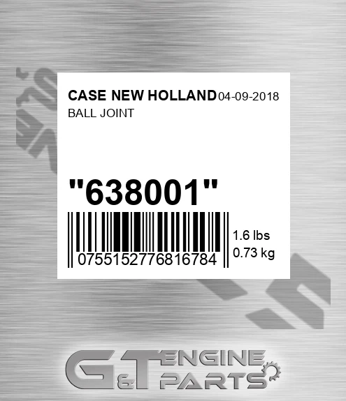 638001 Ball Joint for CASE NEW HOLLAND