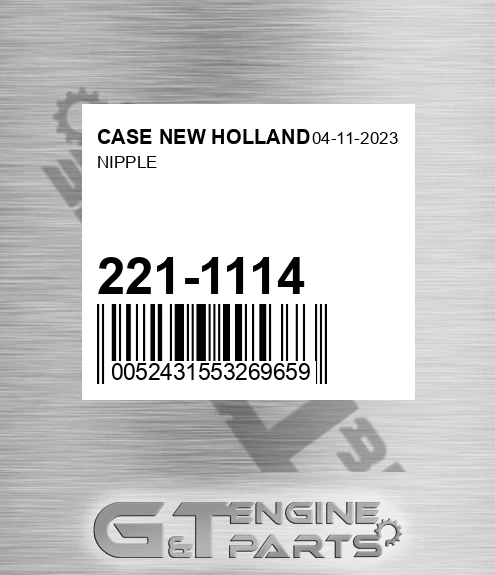 221-1114 Nipple for CASE NEW HOLLAND
