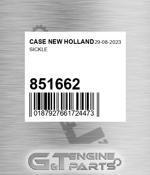 851662 Sickle for CASE NEW HOLLAND