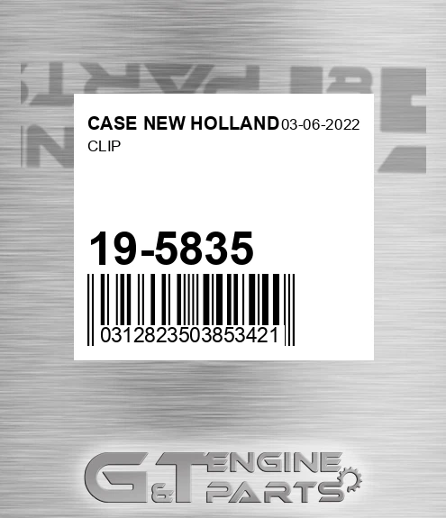 19-5835 Clip for CASE NEW HOLLAND