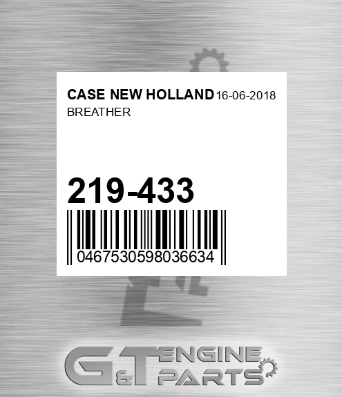219-433 Breather for CASE NEW HOLLAND