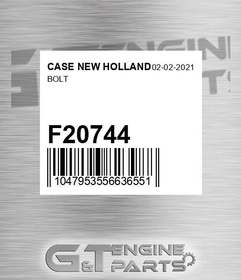 F20744 CASE NEW HOLLAND Bolt