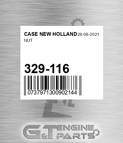 329-116 Nut for CASE NEW HOLLAND