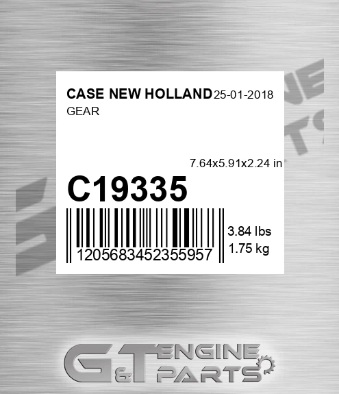C19335 CASE NEW HOLLAND Gear